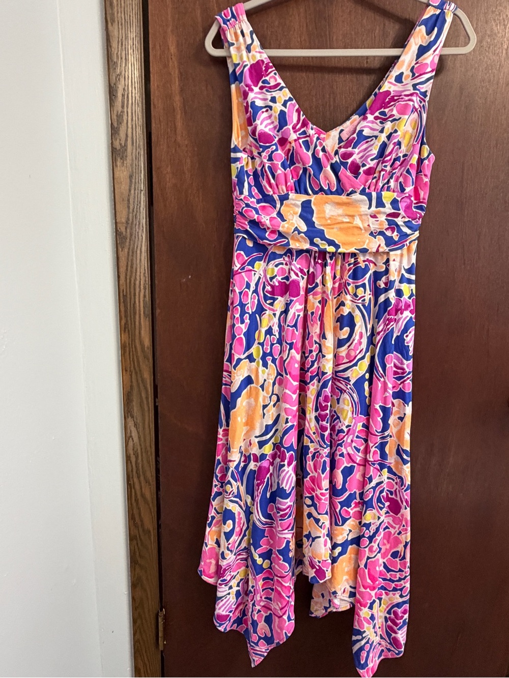Lily Pulitzer - Vibrant Floral V-Neck Sundress in Pink, Blue & Yellow
